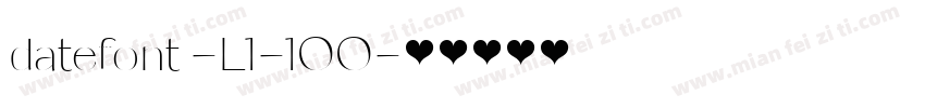 datefont -L1-100字体转换
